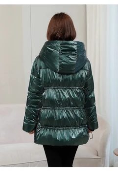 Ziemas Mētelis Sievietēm Kapuci Modes Parkas Plus Izmēra 5XL Polsterēta Apģērbs Sieviešu Biezs Silts 2020 