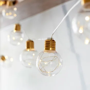 4M LED Spuldzes string lukturi ar 10 bumbu vīt gaismas Bateriju Darbināmas Pasaku Gaismas Ziemassvētku Puse, Kāzu Dekorēšana