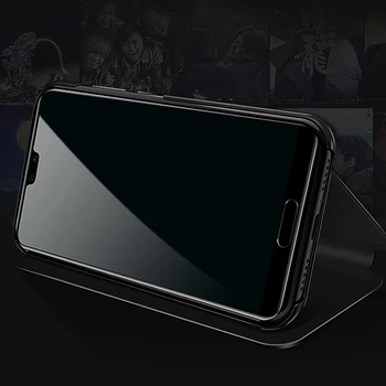 Oppo Realme X50 Gadījumā, Flip Stends Skatu Spogulis Gadījumā RealmeX50 Segtu Ādas Gadījumā Oppo Realme X50 Nekustamā Man X 50 X50 Tālrunis Somas