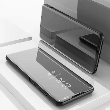 Oppo Realme X50 Gadījumā, Flip Stends Skatu Spogulis Gadījumā RealmeX50 Segtu Ādas Gadījumā Oppo Realme X50 Nekustamā Man X 50 X50 Tālrunis Somas