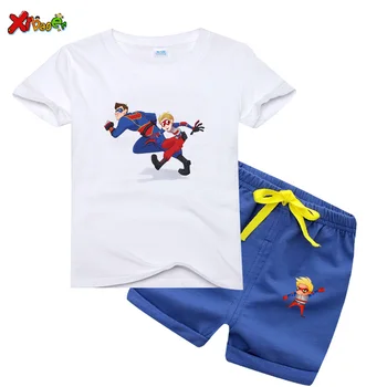 Henrijs Briesmas T Krekls apģērba komplekts zēniem tshirt 2020. gadam Bērns ir Bīstama T-Krekls Liels Cilvēks Grafiskais Tee Krekls vasaras Īsām Piedurknēm Drukāt Tshirt