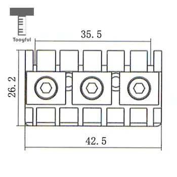 Tooyful 42.5 mm Ģitāra Fiksācijas Uzgrieznis String Bloķēšanas Galvas Skrūvju Atslēgu, lai Galvām Elektriskā Ģitāra, Tilta Daļas Piederumu DIY