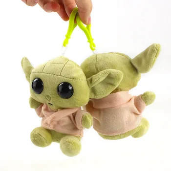Ar Mandalorian Star Wars Bērnu Yoda Plīša Lelles Master Yoda Plīša Rotaļlietas Lelle Kulons Gudrs Yoda Bērnu Grogu Anime Plīša Rotaļlietas, Lelles