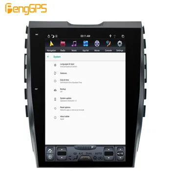 4+64G Android 8.1 Tesla Stila Automašīnas Radio Vertikāla Ekrāna Ford EDGE+ GPS Navigācijas Headunit Multimedia Player carplayer