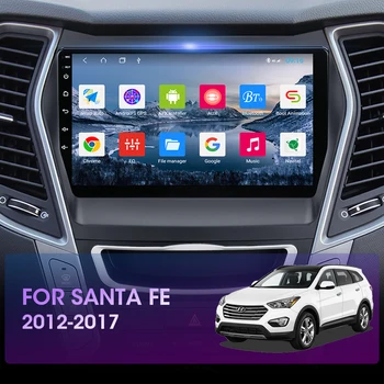 JMCQ Par Hyundai Santa Fe 3 Grand 2012-2017 Android 9.0 Auto Radio Multimediju Atskaņotājs, 2 din RDS 4G+64G GPS Navigaion Split Screen