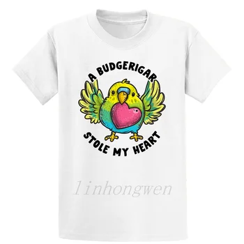 Budgie Putnu Budgerigar Parakeet T Kreklu Dizaineris Fit Vēstules Kawaii Pavasara Pār Izmērs S-5XL Tee Kreklu Ērts Krekls
