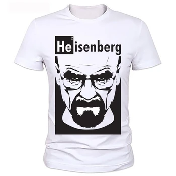 Breaking Bad T Krekls Augstākās Kvalitātes O Kakla Heisenberg Vīriešu T Kokvilnas Ar Īsām Piedurknēm Drukāt Gadījuma BreakingBad Druka T Kreklu, Lai Cilvēks
