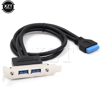 Karstā Pārdot 5cm GAB Mainboard 20 pin, lai Dual USB 3.0 Porti Express Kabeļu Mātesplati 20Pin 2 USB3.0 Paneļa Stiprinājuma Pagarinātāju