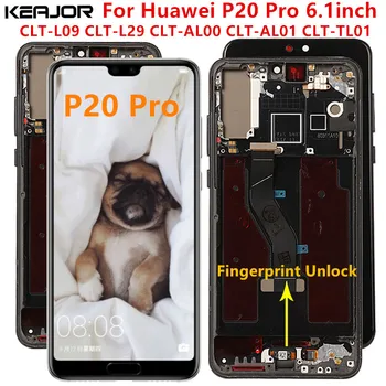OLED Displejs Huawei P20 Pro CLT-L09 Touch Screen Pārbaudīta Lcd Ekrānu Ar pirkstu Nospiedumu, Lai Huawei P20 Pro CLT-L 29 AL00