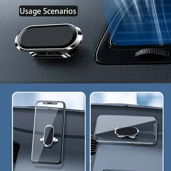 Universāls Auto Telefona Turētājs Pagriezt par 360 Grādiem Magnētiskais Turētājs IPhone Samsung Auto GPS Smart Mobilo Telefonu Holde Stends, Auto