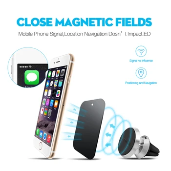 Rocketek Universāls Auto Turētājs Magnēta Turētājs Stāvēt iPhone Samsung 360 Grādu Mount Turētājs GPS Magnētisko Mobilā Tālruņa Turētājs