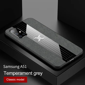 Samsung A51 Gadījumā, Auduma, Auduma Sviedri izturīgas Grūti PC uz Lietu ar Gredzenu Samsung Galaxy A51 A71 5G Bufera uz Lietu