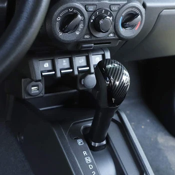 Interjera Liešanai par Suzuki Jimny 2019 2020 Auto Oglekļa Šķiedras Pārnesumu Pārslēgšanas Vadītājs Apdare Vāciņš Melns, Uzlīmes, Piederumi