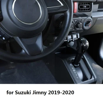 Interjera Liešanai par Suzuki Jimny 2019 2020 Auto Oglekļa Šķiedras Pārnesumu Pārslēgšanas Vadītājs Apdare Vāciņš Melns, Uzlīmes, Piederumi