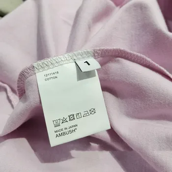 Rozā, Aprikožu Big Logo SLAZDS T-kreklu apdruka Vīriešu Sieviešu tīrtoņa Krāsu Tagi Gadījuma Top Tee SLAZDS ar garām Piedurknēm Atstarojošs T Krekls