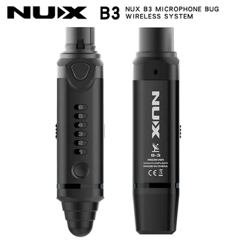 NUX B3 B-3 B4 B-4Rechargeable 2.4 GHZ 6 Kanālu Bezvadu Mikrofonu Bug Sistēma Iebūvēts, atkārtoti Uzlādējams Audio raidītāju ReceIiver