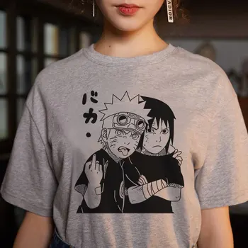 Moderns Sieviešu T Naruto modes Sasuke 2020. Gada Vasaras Harajuku T-krekls Japāņu Anime Smieklīgu T Kreklu Streetwear Topi, Sieviešu t-veida