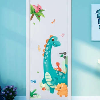 Karikatūra Veidu Dinozauru Sienas Uzlīmes Bērnu istabas Noņemamas Vinila Sienas Uzlīmes, Bērnu istaba, Bērnistaba Dzīvniekiem Sienas Plakāts