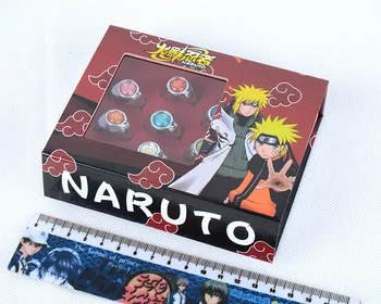 Anime Multfilmu Naruto Gredzeni Cosplay Piederumi Akatsuki dalībnieka Rīcības Attēls Cosplay Rotaļlietas 10PCS/DAUDZ