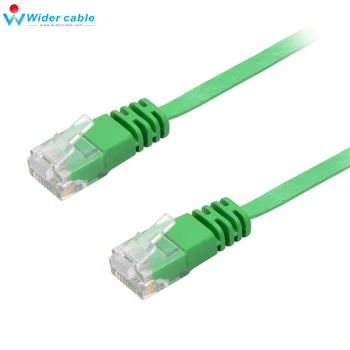 Jaunu Plakanā 50 pēdām 15M Cat 6 Cat6 Lan, Ntp Tīkla Ethernet Rj45 Patch Kabeli Kabeļu RoHS Zaļā Krāsa