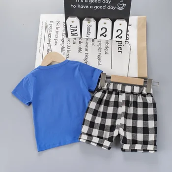 Toddldr Zēnu Apģērbu Komplekti 2020. Gada Vasaras Zēnu T-krekls+Šorti 2gab Apģērbs Bērniem, Apģērbs Zēns, Sporta Tērps 1 2 3 4 Gadu
