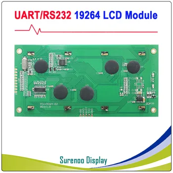 19264 192*64 130X65 Grafiskais Matricas UART CMOS RS232 TTL LCD Modulis Ekrānu LCM Būvēt GB2312 ASCII Fontu Arduino