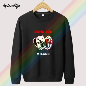 AC Milan, Itālija Italia Futbols Futbols Futbol Camiseta Top Sporta pelēkā vārna Vīriešu Modes Krekls Pulovers Āzijas Izmēra