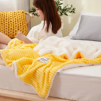 3D svītras pūkains super mīkstā bērnu gulta izplatīt svītras mājīgs bērnu sedziņa papildus gultas sega, pūkains sherpa zīdaiņu swaddle