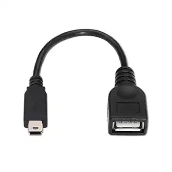 Kabeli USB 2.0 otg mini B/M-A/H 0,15 M Negro