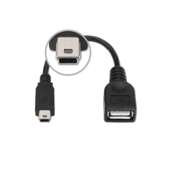 Kabeli USB 2.0 otg mini B/M-A/H 0,15 M Negro