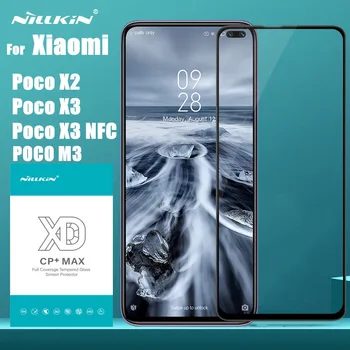 NILLKIN XD CP+MAX Ekrāna Aizsargi Xiaomi Poco X3 NFC Poco M3 X2 F2 Pro Pilns Pārklājums Rūdīts Stikls Filmas Redmi K30 Pro