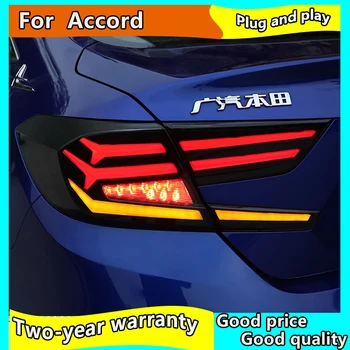 Auto stils LED Taillight Honda Accord 10 2018 2019 Aizmugurējais Miglas Lukturis + Bremžu Gaismas + Reverse Light + Dinamiskā Pagriezienu Signālu