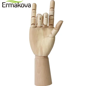 ERMAKOVA Koka Mākslas Manekena Puses Modeļa Ideāls Rasējums, Skice Koka Sectioned Elastīgu Pirkstus Manekena Puses Attēls