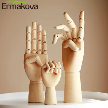 ERMAKOVA Koka Mākslas Manekena Puses Modeļa Ideāls Rasējums, Skice Koka Sectioned Elastīgu Pirkstus Manekena Puses Attēls