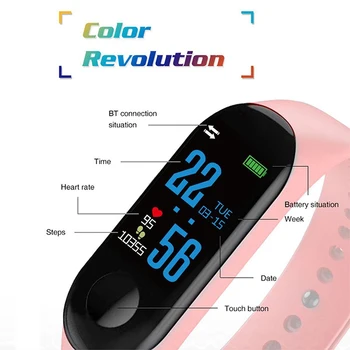 Sporta Smart Aproce Aproce Veselības Fitnesa Tracker asinsspiediens, Sirds ritma Monitors Pedometrs Smart Skatīties vīrieši, Android vai iOS