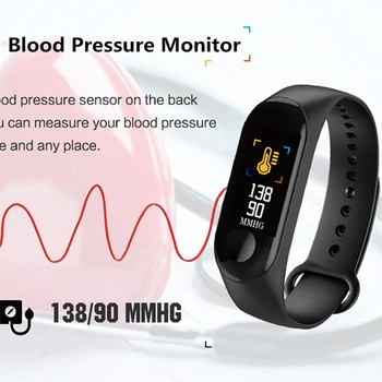 Sporta Smart Aproce Aproce Veselības Fitnesa Tracker asinsspiediens, Sirds ritma Monitors Pedometrs Smart Skatīties vīrieši, Android vai iOS