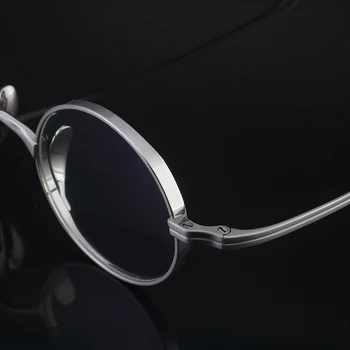 Vintage Vīriešu Tīra Titāna Brilles Rāmis Unisex Kārta Luksusa Zīmolu Brilles Rāmis Sievietēm Optisko Tuvredzība Recepšu Brilles