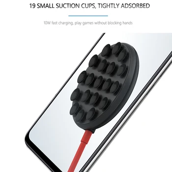 Qi Bezvadu Lādētāju piesūcekni Adsorbcijas Lādētāju Spēlēt Spēli iPhone 11 Xs X Samsung S20 10W Ātru Bezvadu Lādēšanas Paliktņa Mini