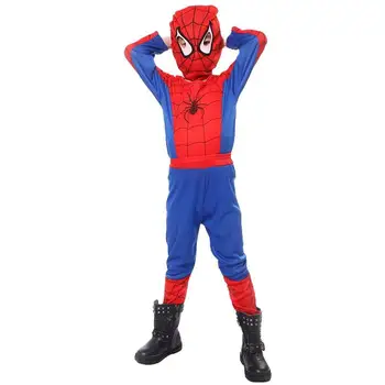 Disney Halloween Bērnu Spiderman Kostīmu Betmens, Supermens Apmetni, Apģērba Komplekts ar garām Piedurknēm Balli Rakstura Darbības Kostīms