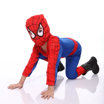 Disney Halloween Bērnu Spiderman Kostīmu Betmens, Supermens Apmetni, Apģērba Komplekts ar garām Piedurknēm Balli Rakstura Darbības Kostīms