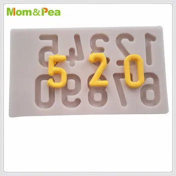 Mamma&Zirņu MPA0684-5 0714 Burti un Numuri Silikona Veidnes Kūka Apdare Pomādes 3D Kūka Pelējuma Pārtikas Klases