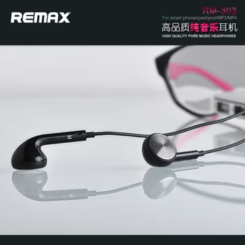 Remax RM-303 Augstas Kvalitātes ar Zemu cenu Tīra Mūziku ar mikrofonu Austiņas 3,5 MM AUX Visu Veidu Telefoniem/Tablet PC/Samsung iPhone