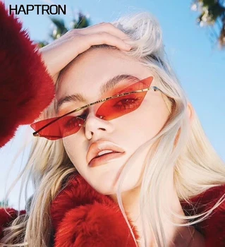 Modes Mazo Saulesbrilles Sievietēm, Kaķa Acs, Saules Brilles Vīriešiem 2018 Feshion Metāla Rāmis Sarkans Saulesbrilles Prizmatisks Vintage Formas