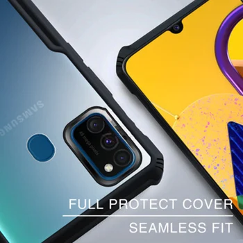 Triecienizturīgs Gadījumos, Samsung Galaxy M31 Pārredzama Atpakaļ Ietilpst Ultra Plānais Samsung M31 drošības spilvens Mobilo Telefonu Gadījumos Fundas