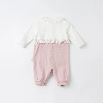 DBH15941 dave bella pavasara jaunu piedzimst mazulis meiteņu modes raibs jumpsuits zīdaiņu toddler apģērbi bērnu romper 1 gab.