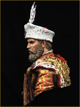 Unpainted Komplekts 1/10 Viduslaiku Vispārējā Polijas Hussar krūtis attēls Vēsturiskais Attēls Sveķu Komplekts Bezmaksas Piegāde