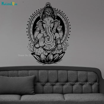 Dievs Zilonis Kungs Panākumu Puses, Hindu Dievs Buda Indijā Sienas Vinila Decal Dizains Interjera Guļamistaba Dekorēšanas Uzlīme YT1567
