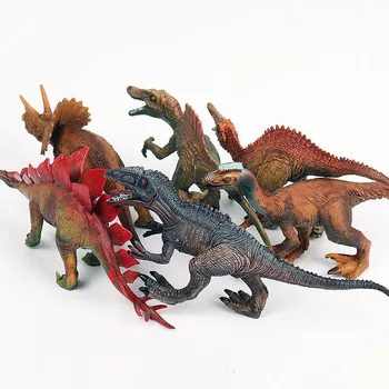 Simulācijas Dzīvnieku attēls 15-18 cm Imitētu Cietā Dinozaura Modeli, kas Dinozauru Rotaļlietas Tyrannosaurus Pterosaur Tricerosaur Bērniem Dāvanu