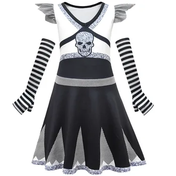 Meitenes Zombijiem Addison Cosplay Halloween Tērpu Modes Bērni Iedomātā Princese Kleitas, Karsējmeitenes Tērpiem Puse Apģērbu Komplekti