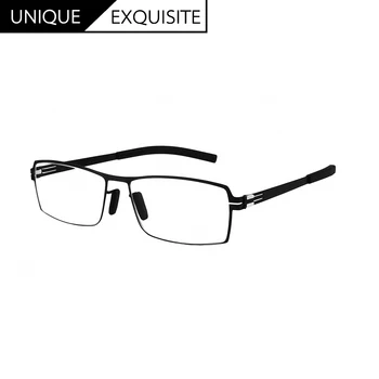 Nerūsējošā Tērauda Brilles Rāmis Optisko Recepšu Brilles Vīriešiem, Sievietēm Brilles Brilles ar Clear Lens oculos de grau